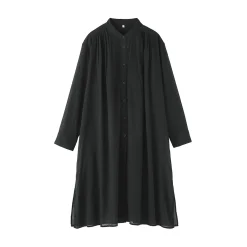 Robe-chemise transparent en coton biologique à haute torsion