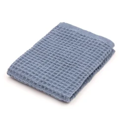 Serviette gaufrée pour le visage en velours de coton bio