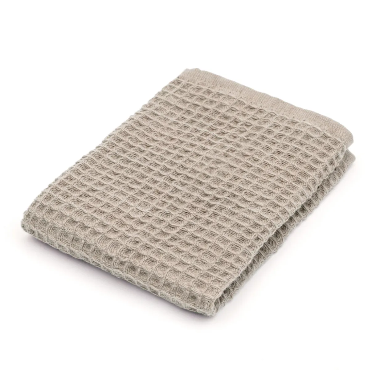 Serviette gaufrée pour le visage en velours de coton bio