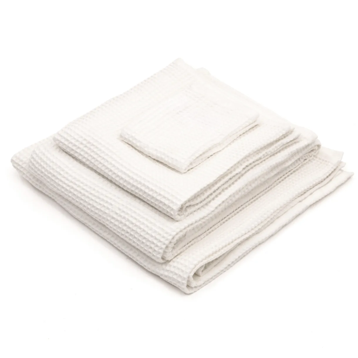Serviette gaufrée pour les mains en velours de coton bio