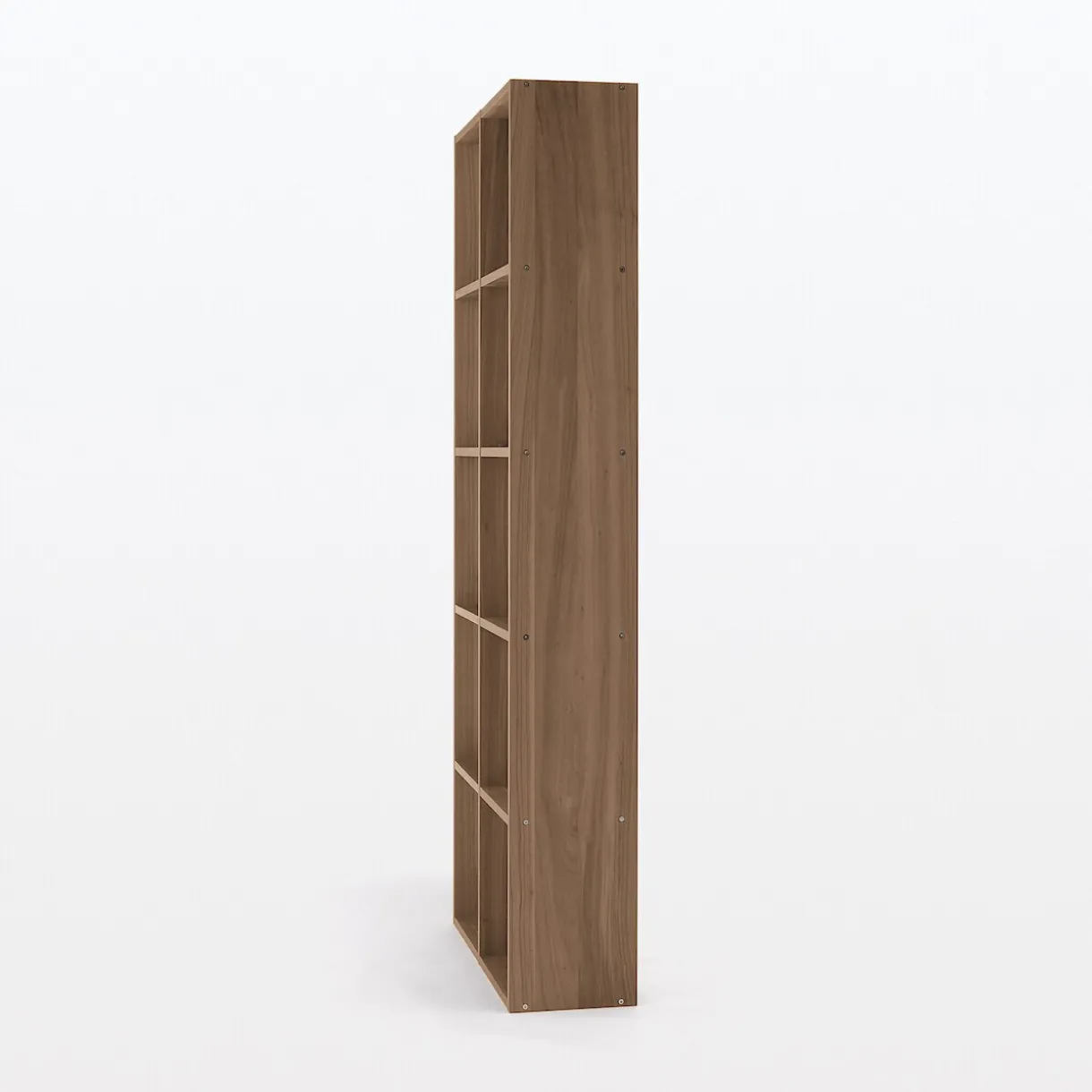 Set de 2 étagères étroites en noyer ‐ 2x5 niveaux (Dont Eco‐part. 5,30 €)