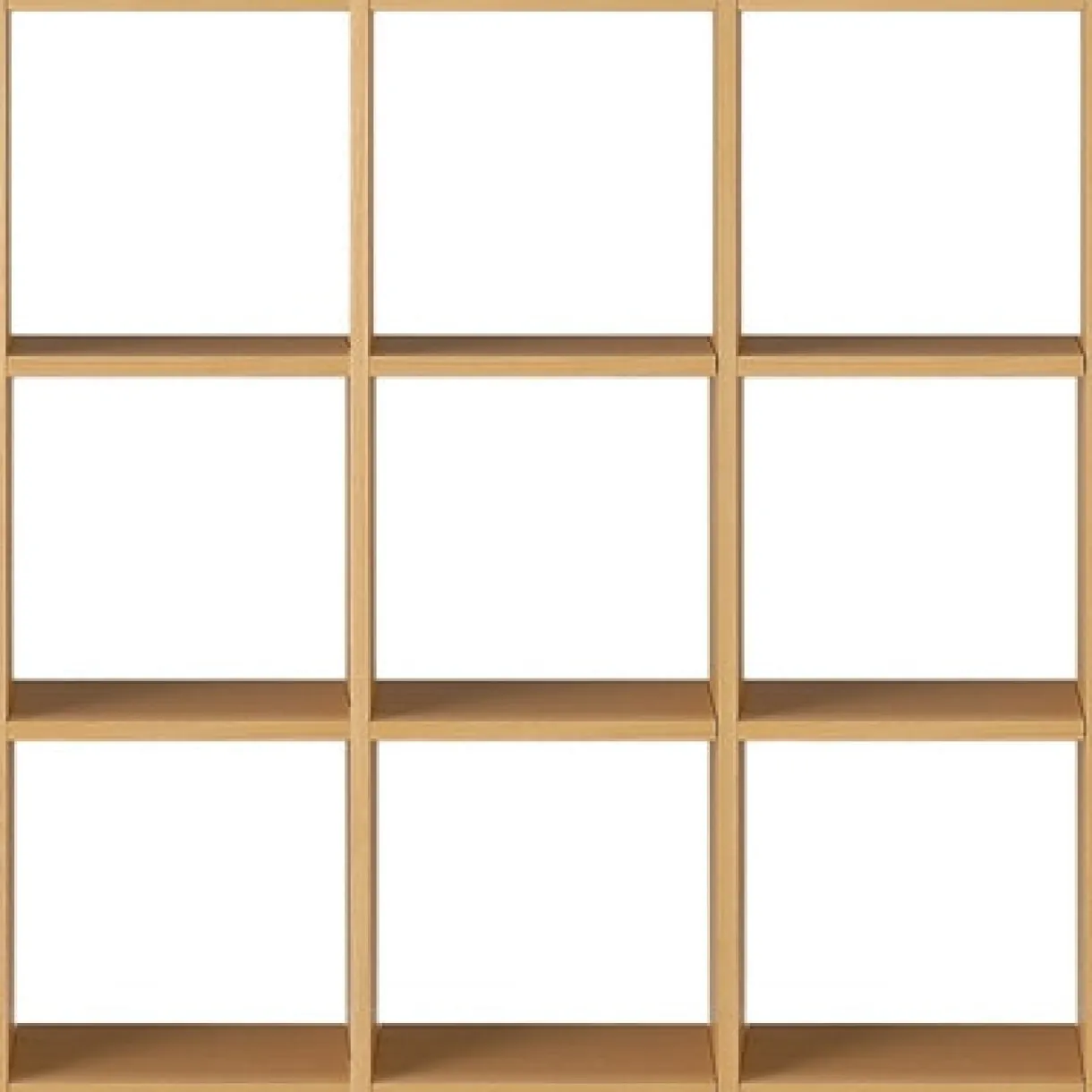 Set de 3 étagères étroites en chêne ‐ 3x3 niveaux (Dont Eco‐part. 3,90 €)