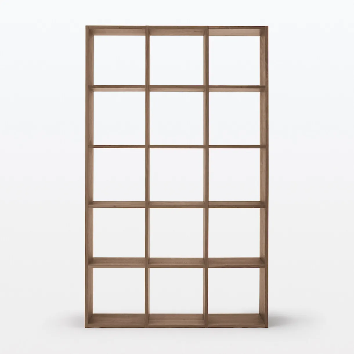 Set de 3 étagères étroites en noyer ‐3x5 niveaux (Dont Eco‐part. 5,30 €)