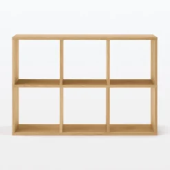 Set de 2 étagères étroites en chêne ‐ 2x3 niveaux (Dont Eco‐part. 2,80 €)