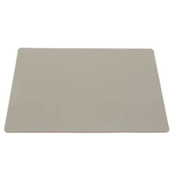 Set de table en cuir recyclé - rectangulaire, Gris Cendré