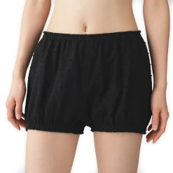 Short ballon en double gaze à pois dobby pour femme