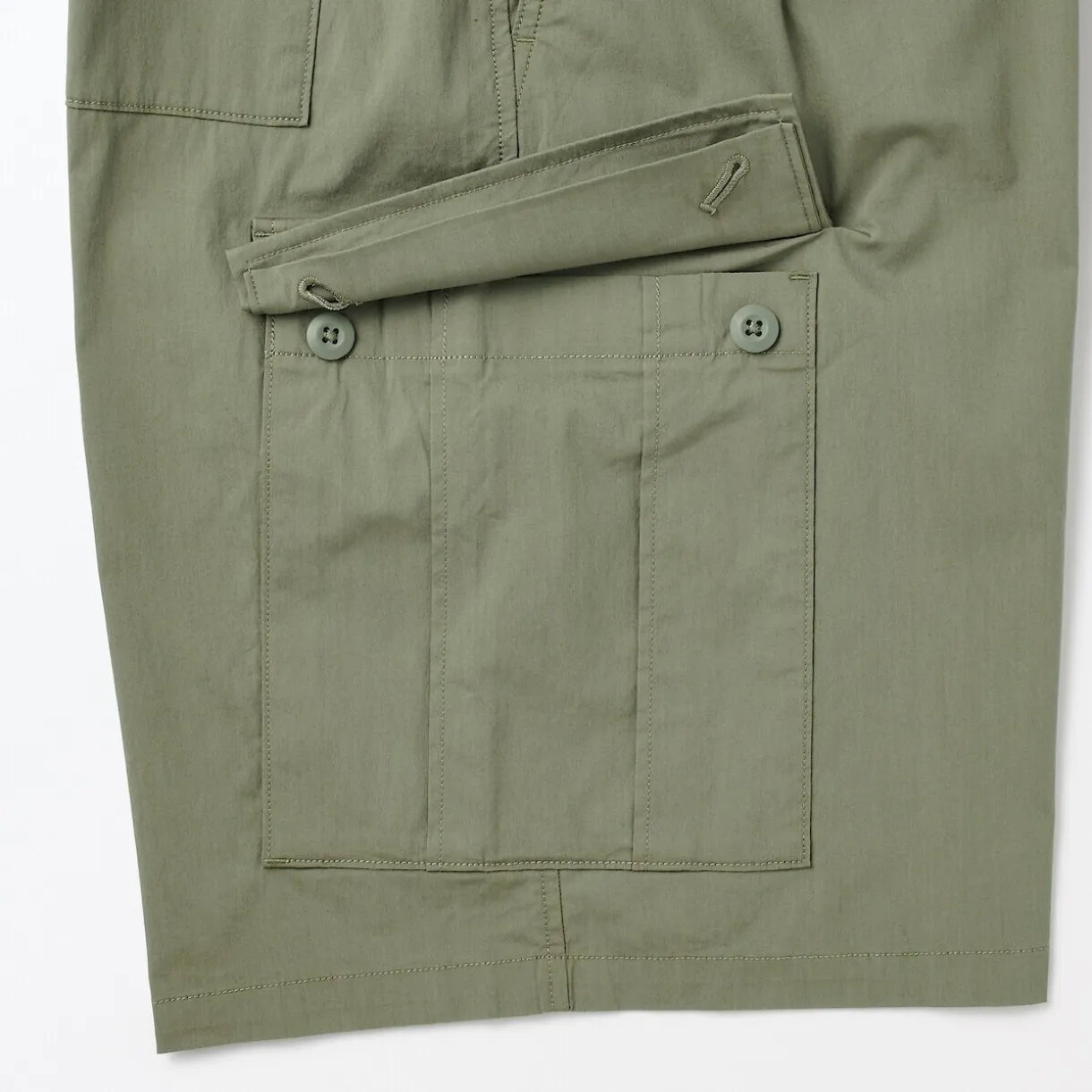 Short cargo en mélange de coton délavé pour homme
