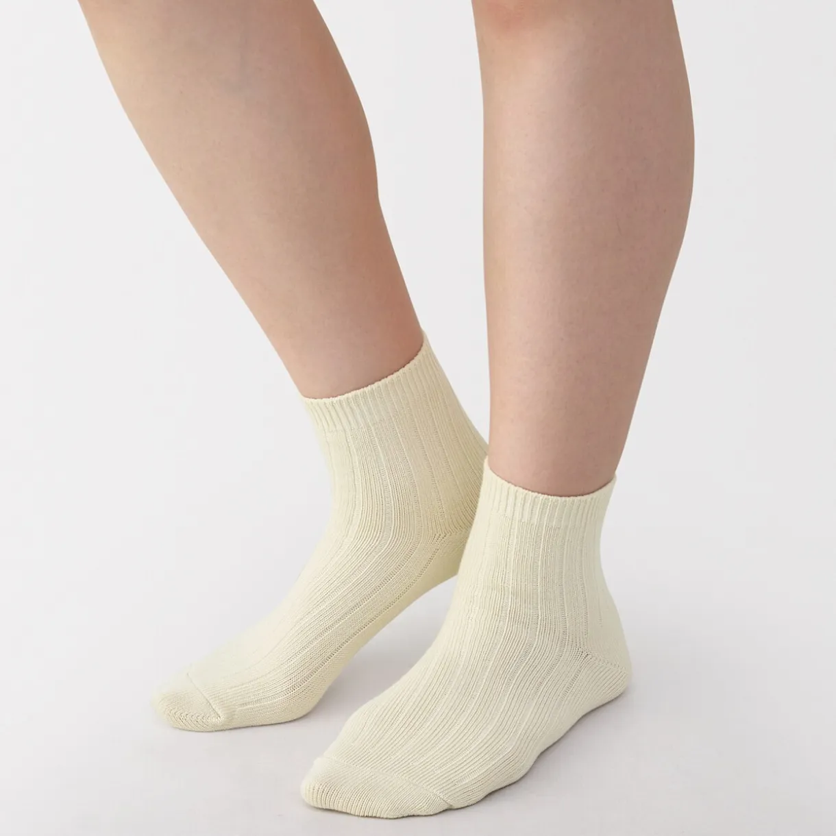 Socquettes à côtes extensibles à angle droit pour femme