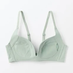 Soutien‐gorge sans armature en mélange de coton avec maintien latéral pour femme