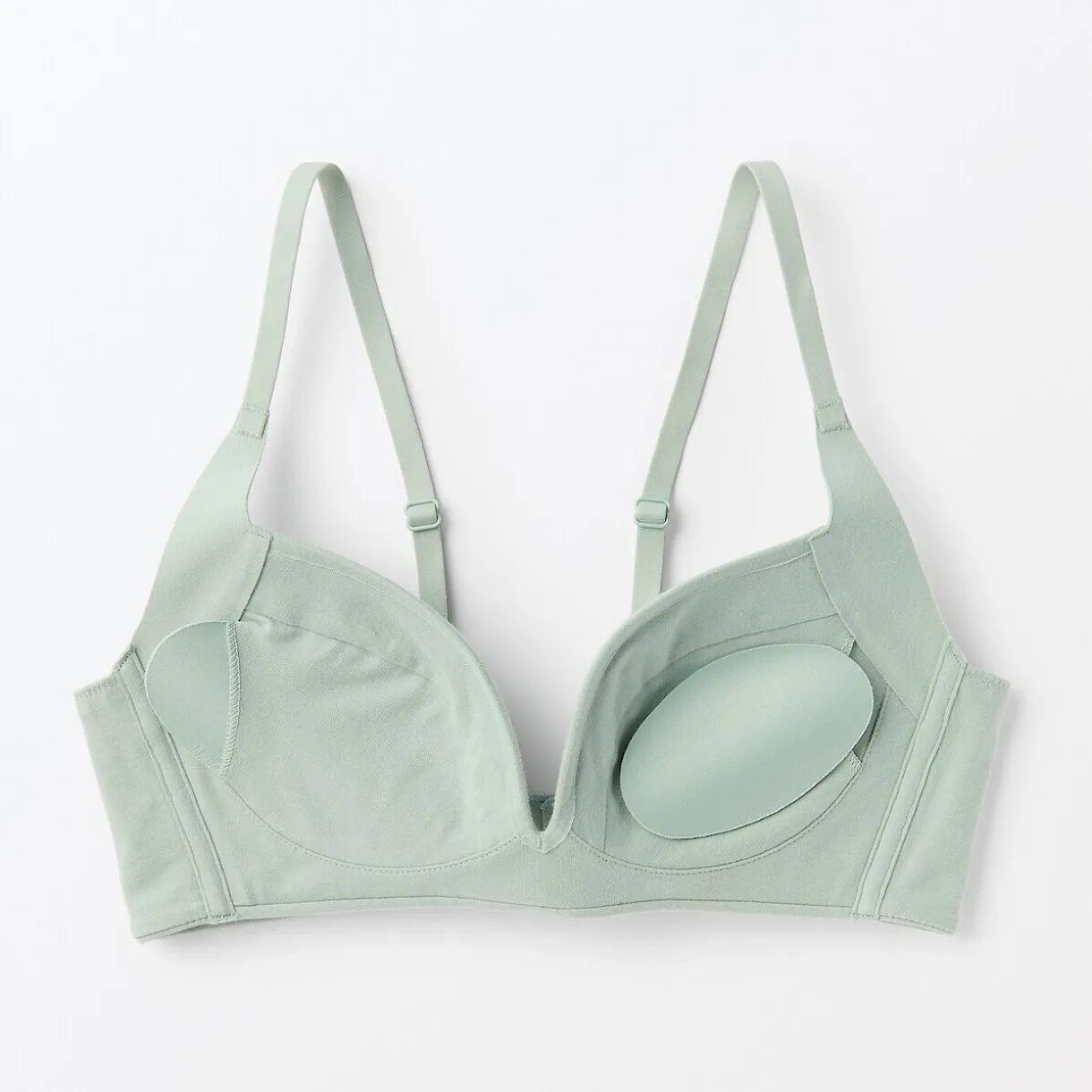 Soutien‐gorge sans armature en mélange de coton avec maintien latéral pour femme