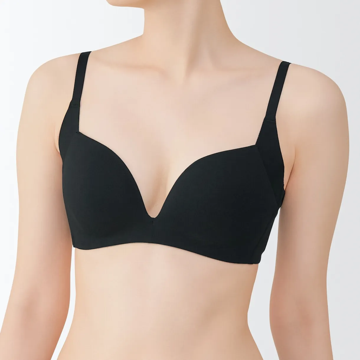 Soutien‐gorge sans armature en mélange de coton avec maintien latéral pour femme