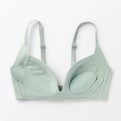 Soutien‐gorge sans armature en mélange de coton avec maintien latéral pour femme