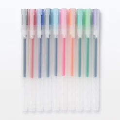 Stylo à bille à encre gel coloré - 0,38 mm - Lot de 10