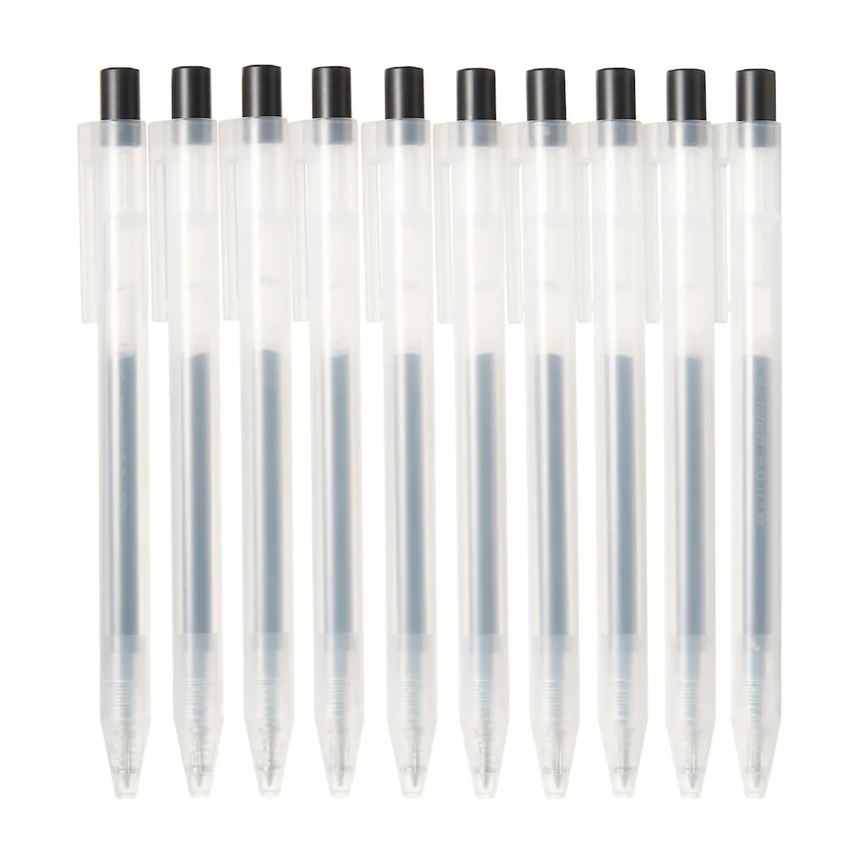 Stylo à bille à encre gel rétractable noir - 0,5 mm - Lot de 10