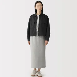Sur-chemise légère en sergé de kapok mélangé pour femme