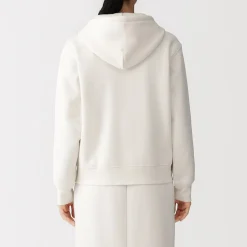Sweat-shirt à capuche zippé en coton mélangé pour femme