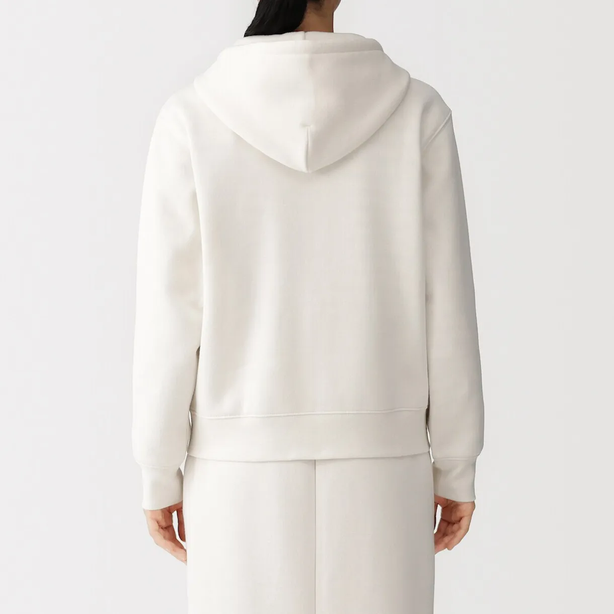 Sweat-shirt à capuche zippé en coton mélangé pour femme