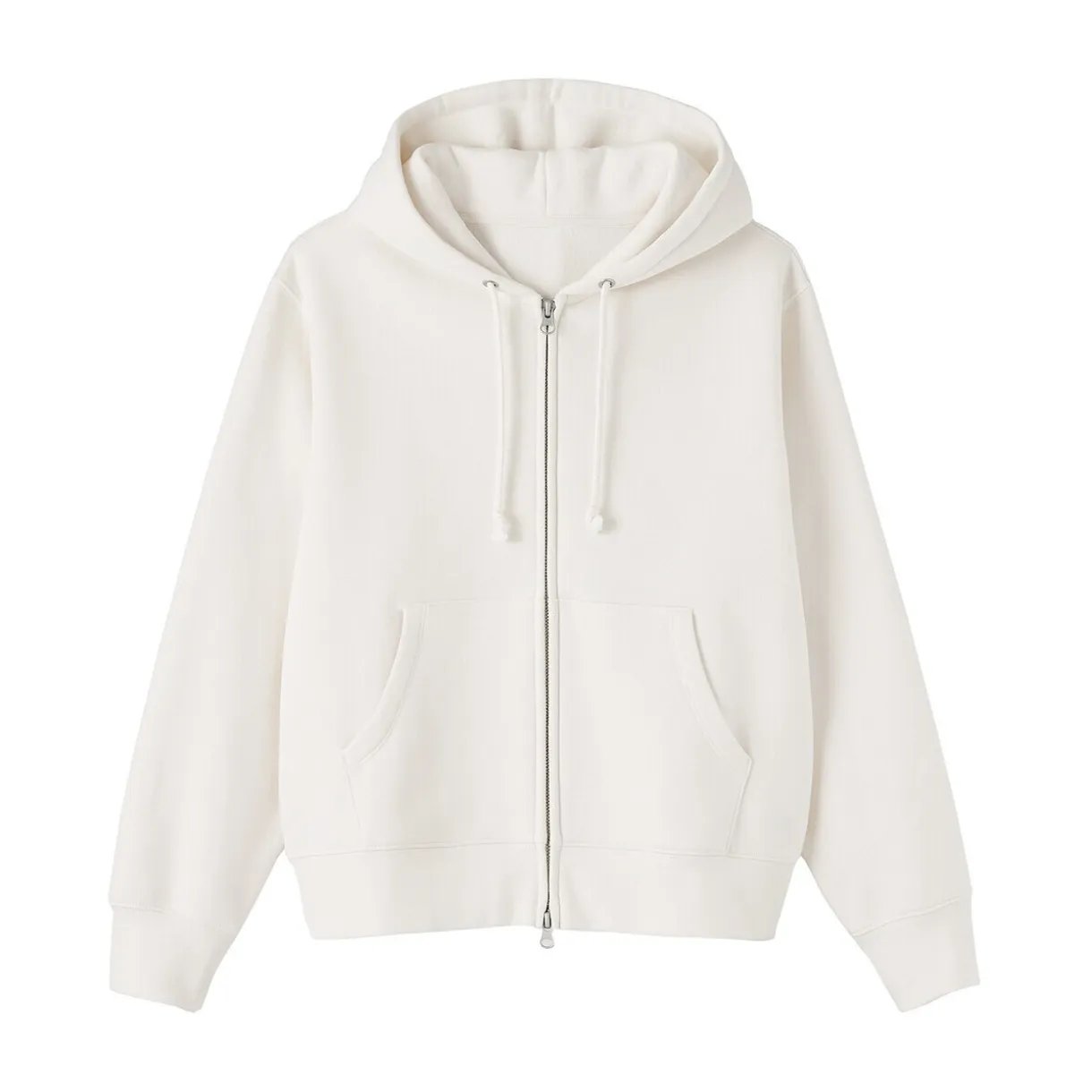Sweat-shirt à capuche zippé en coton mélangé pour femme