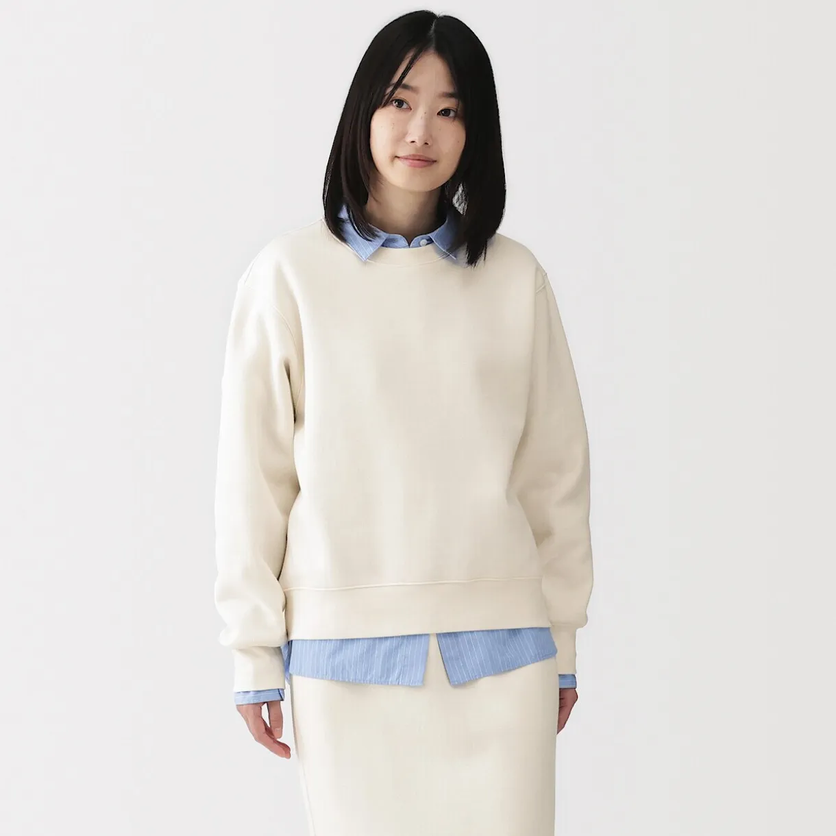 Sweat-shirt en coton mélangé pour femme