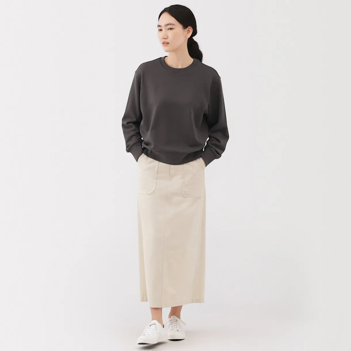 Sweat‐shirt en mélange de coton pour femme