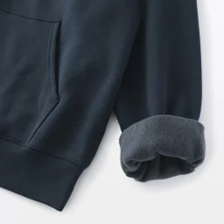 Sweatshirt zippé en coton mélangé à capuche homme