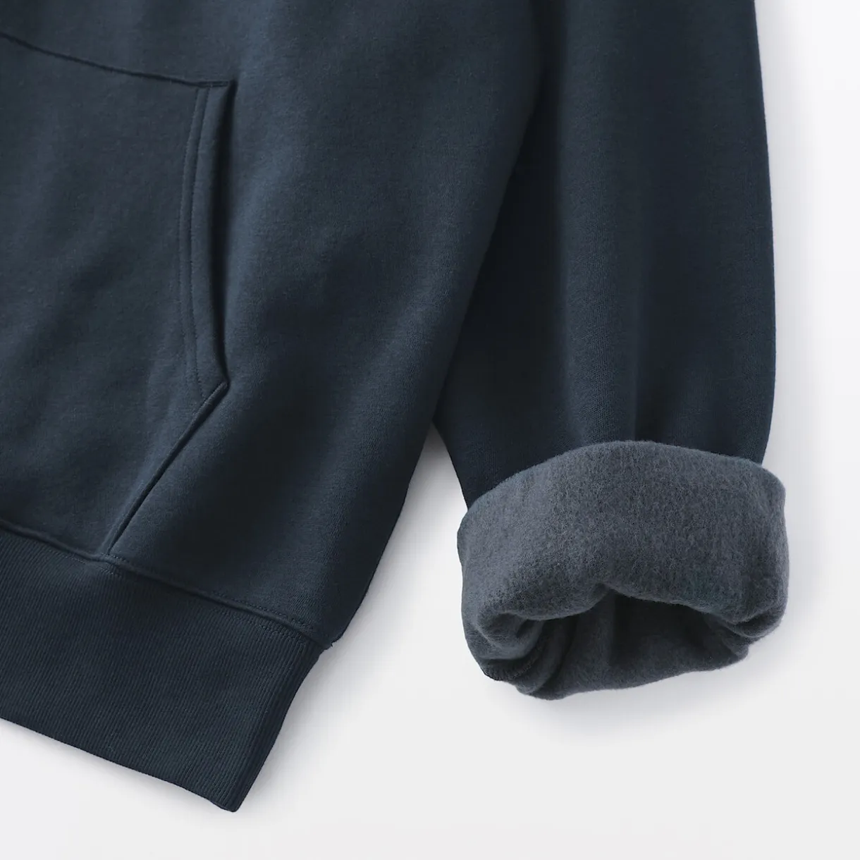 Sweatshirt zippé en coton mélangé à capuche homme