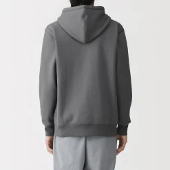Sweatshirt zippé en coton mélangé à capuche homme