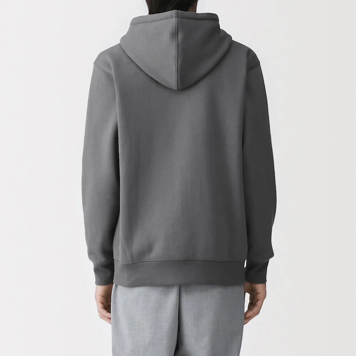 Sweatshirt zippé en coton mélangé à capuche homme