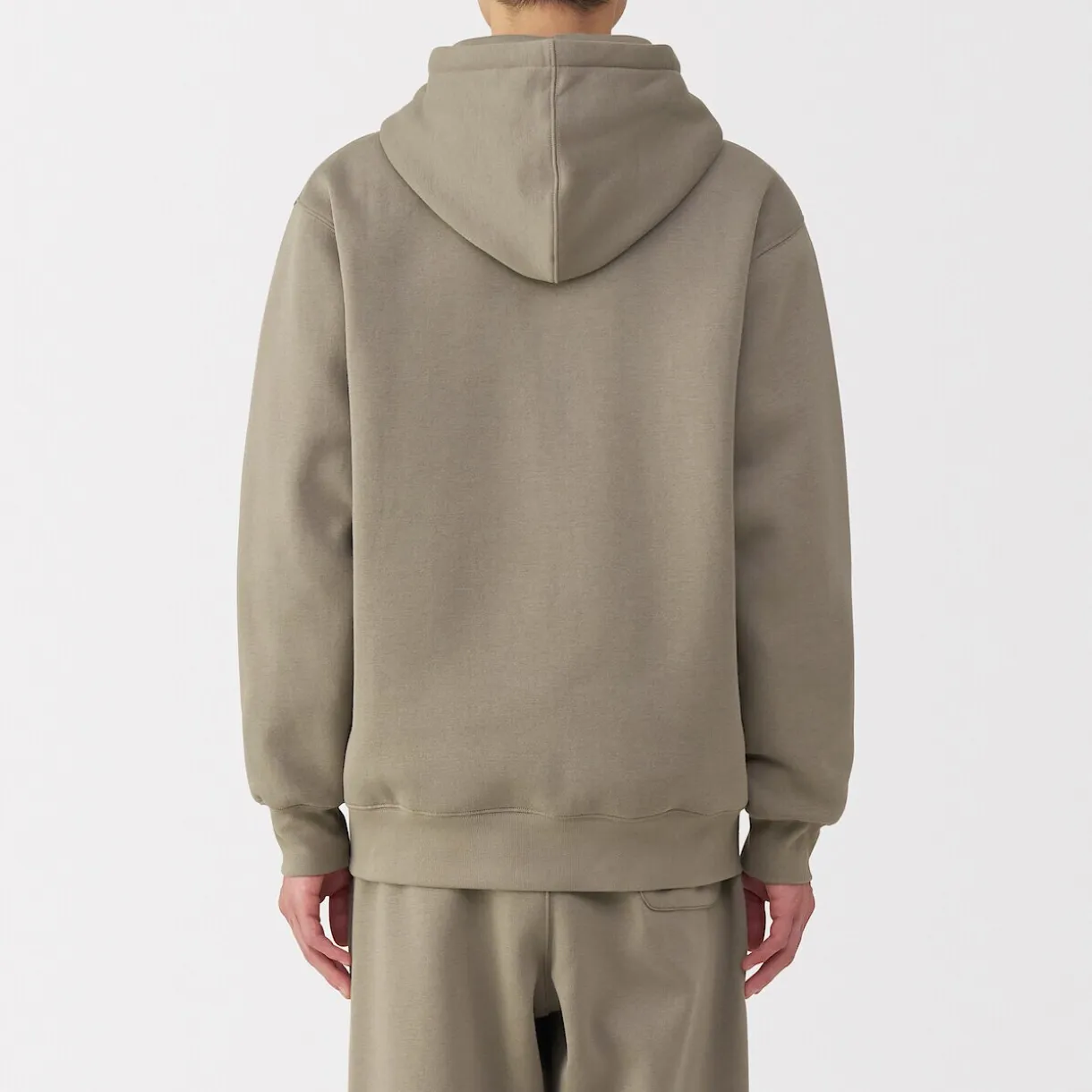 Sweatshirt zippé en coton mélangé à capuche homme