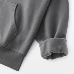 Sweatshirt zippé en coton mélangé à capuche homme