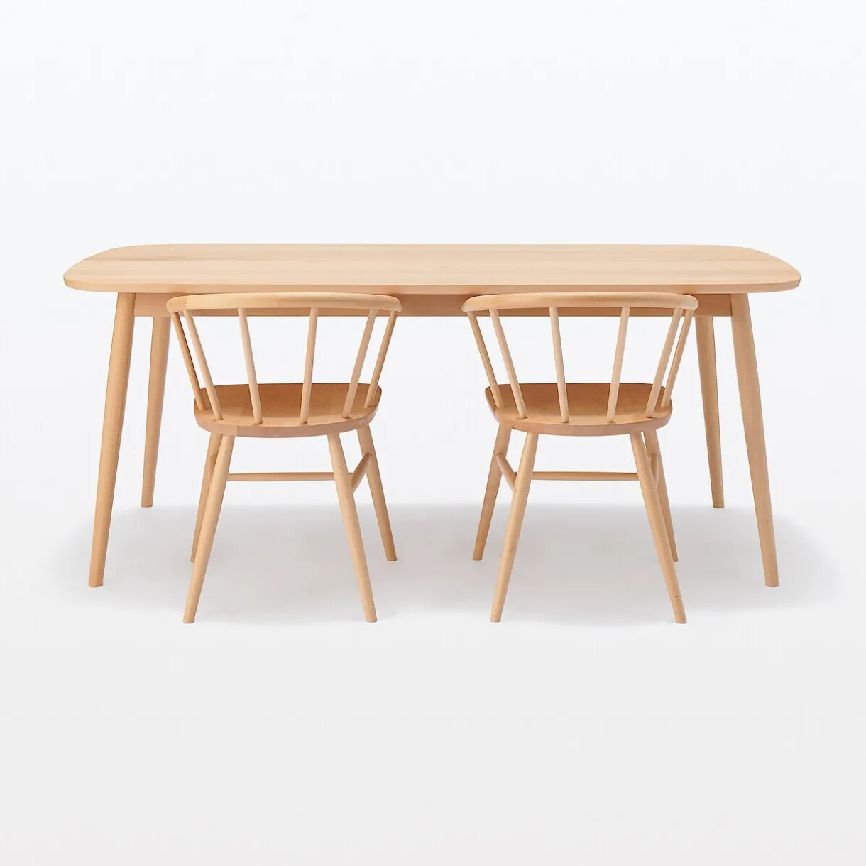 Table en être massif à pieds arrondis ‐ Grande
