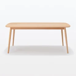 Table en être massif à pieds arrondis ‐ Grande