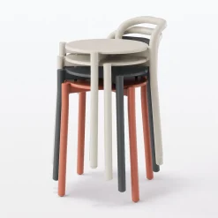 Tabouret en aluminium - Gris clair
