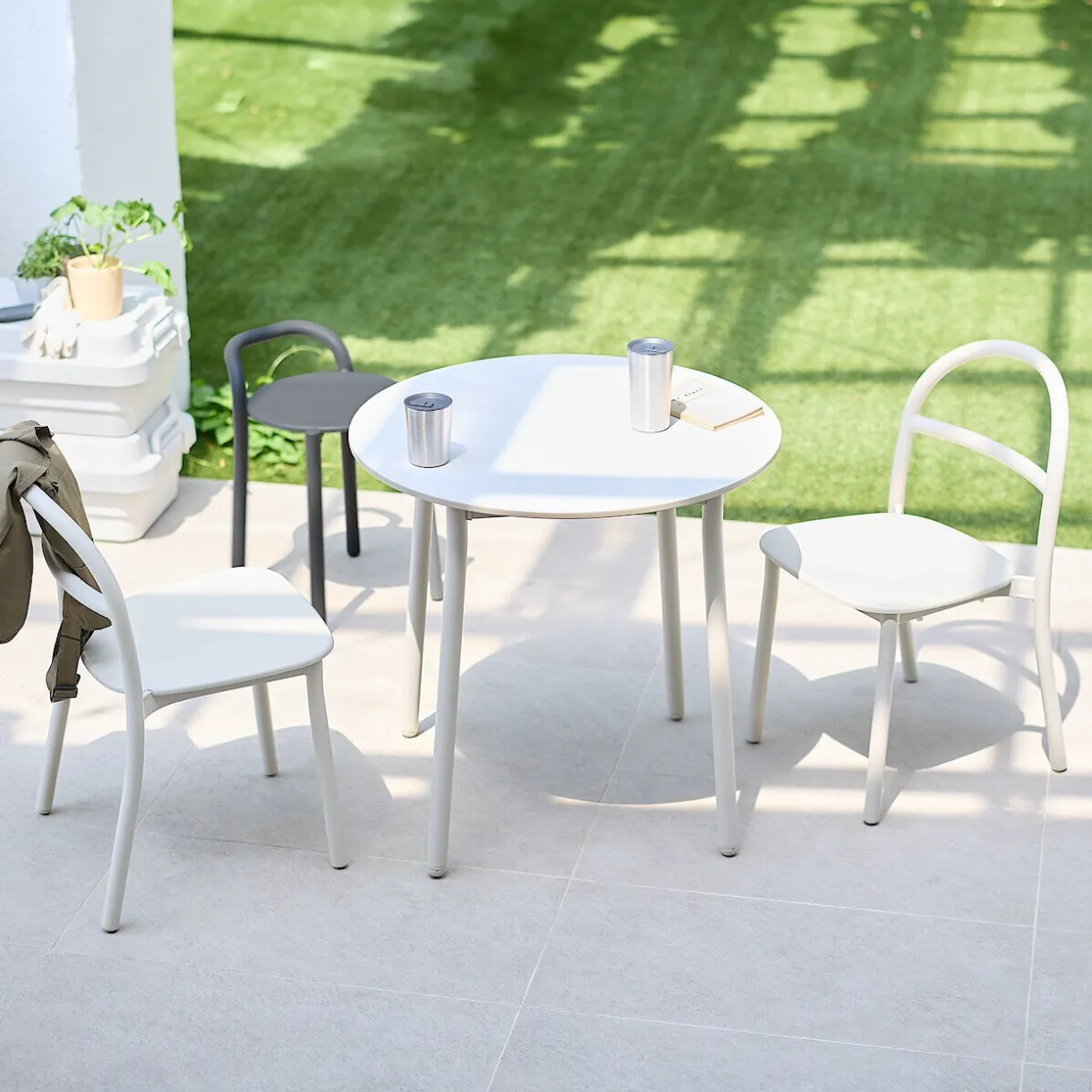 Tabouret en aluminium - Gris foncé