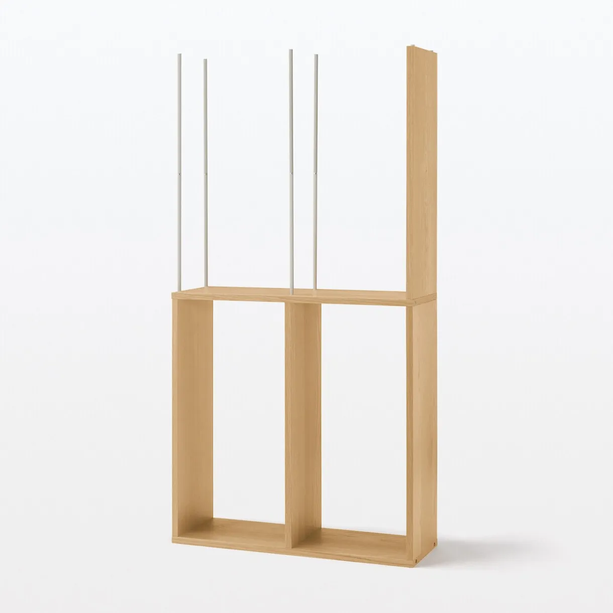 Étagère additionnelle large en chêne ‐ 2 niveaux (Dont Eco‐part. 1,80 €)