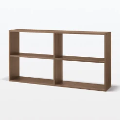 Étagère additionnelle large en noyer ‐ 2 niveaux (Dont Eco‐part. 1,80 €)