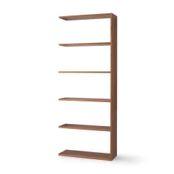 Étagère additionnelle large en noyer ‐ 5 niveaux (Dont Eco‐part. 2,80 €)