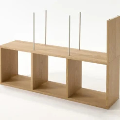 Étagère additionnelle étroite en chêne ‐ 3 niveaux (Dont Eco‐part. 0,82 €)