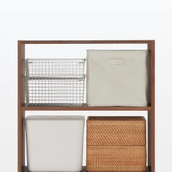 Étagère large en noyer ‐ 5 niveaux (Dont Eco‐part. 3,90 €)