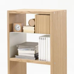 Étagère étroite en chêne ‐ 5 niveaux (Dont Eco‐part. 2,80 €)