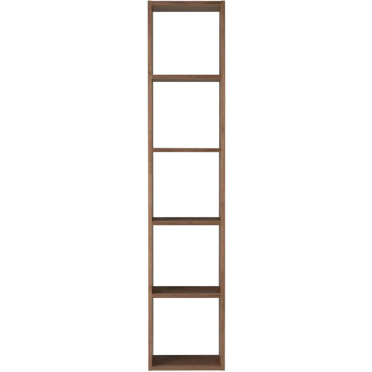 Étagère étroite en noyer ‐ 5 niveaux (Dont Eco‐part. 2,80 €)
