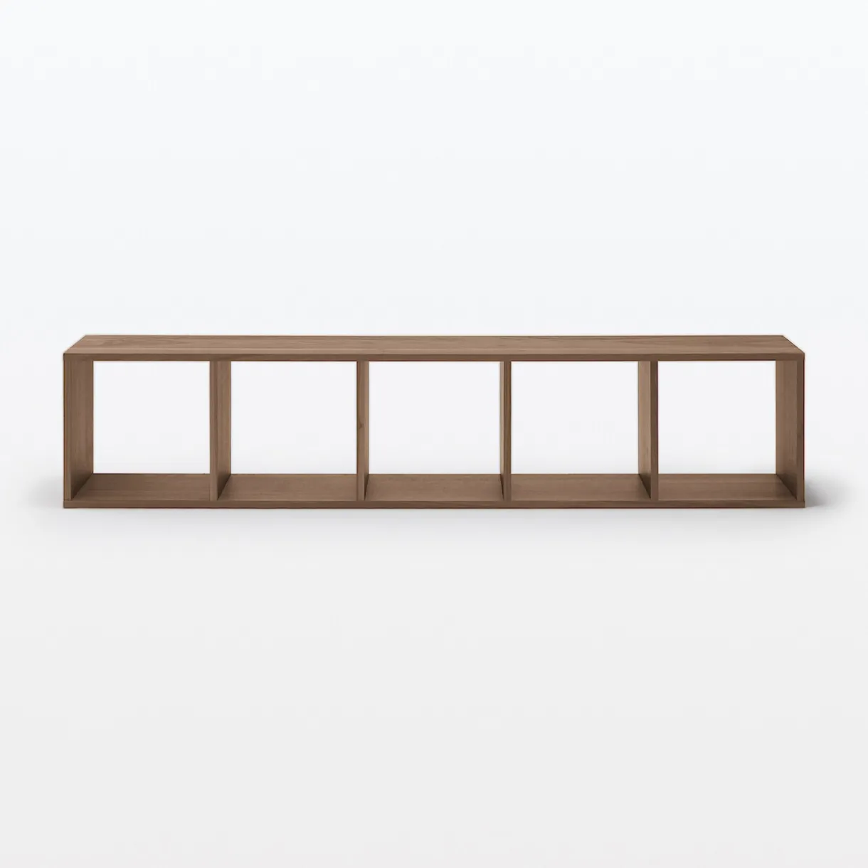Étagère étroite en noyer ‐ 5 niveaux (Dont Eco‐part. 2,80 €)
