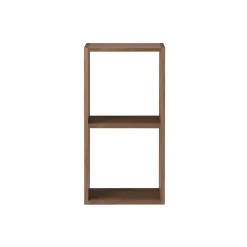 Étagère étroite en noyer ‐ 2 niveaux (Dont Eco‐part. 0,82 €)