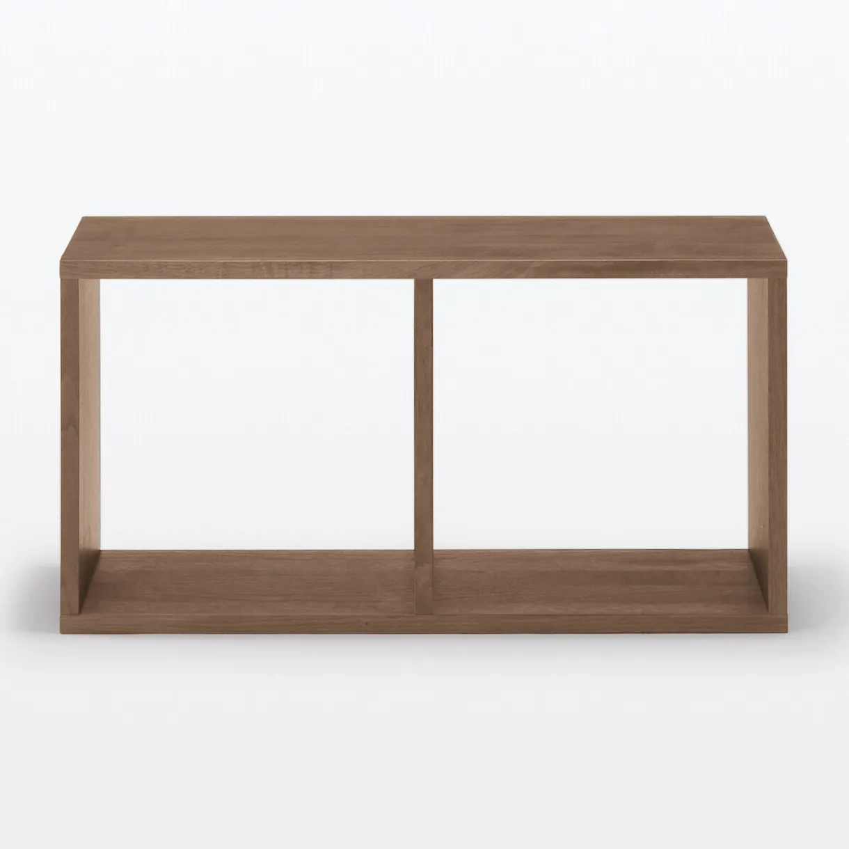 Étagère étroite en noyer ‐ 2 niveaux (Dont Eco‐part. 0,82 €)