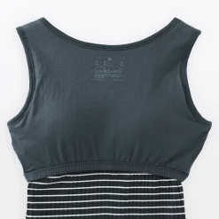 Top brassière court côtelé en coton pour femme