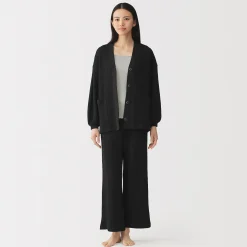 Top brassière lisse côtelé en mélange lyocell pour femme