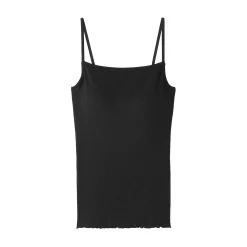 Top brassière lisse côtelé en mélange lyocell pour femme