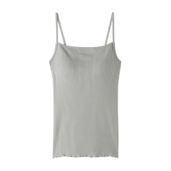 Top brassière lisse côtelé en mélange lyocell pour femme
