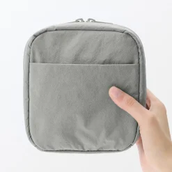 Trousse de maquillage à poser en nylon texturé