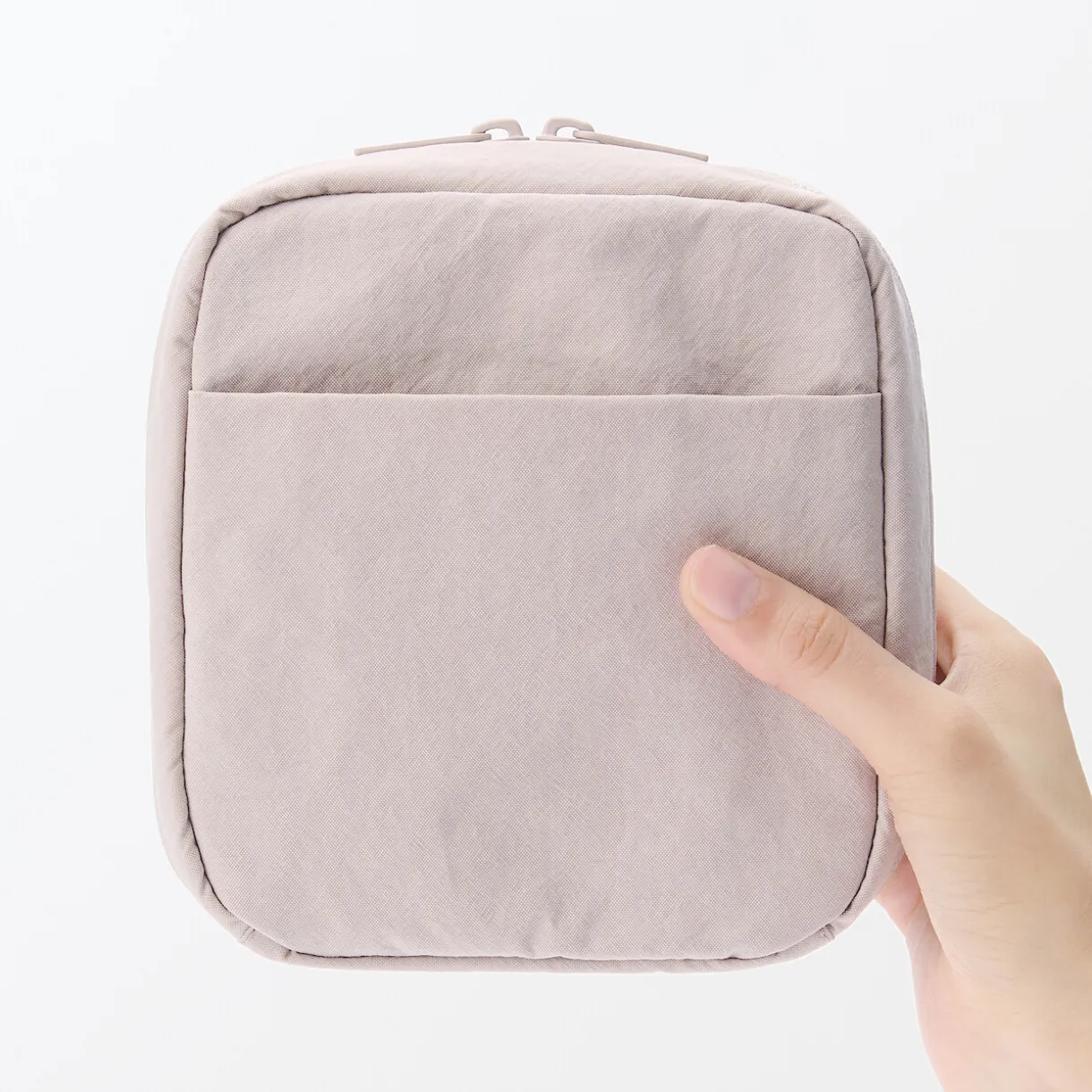 Trousse de maquillage à poser en nylon texturé